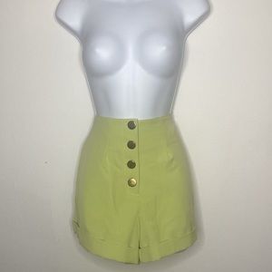 Mint green high waisted shorts